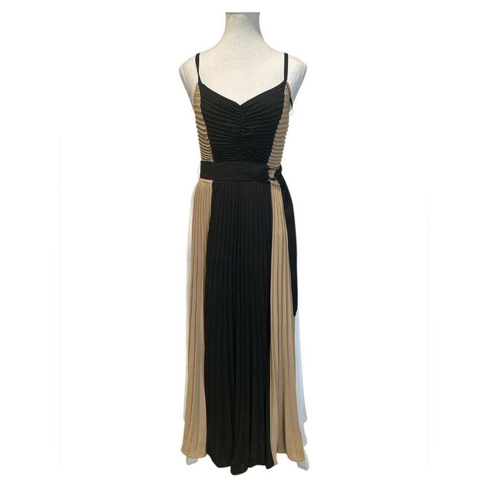 White House Black Market Colorblock Pleated Midi Dress Size 2 NWT - Picture 6 of 13